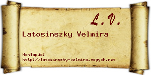Latosinszky Velmira névjegykártya
